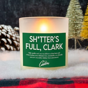 National Lampoon Inspired Holiday Candle Label White Elephant Gift Funny Funny Christmas Gag Gift image 3