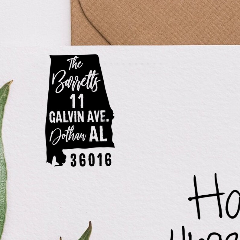 Custom Alabama Return Address Stamp Personalized Self Inking Etsy