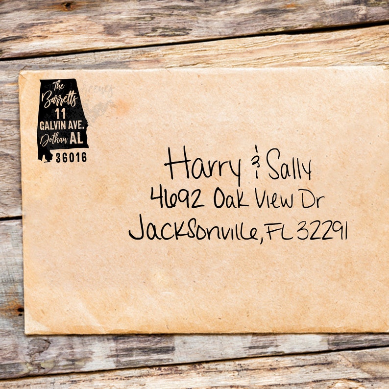 Custom Alabama Return Address Stamp Personalized Self Inking Etsy