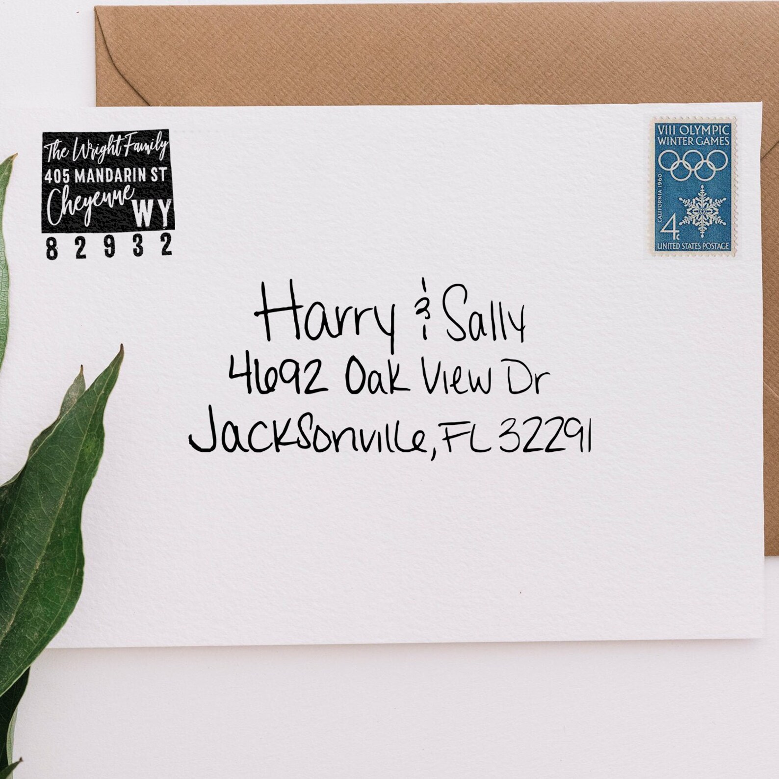 Custom Wyoming Return Address Stamp Personalized Self Inking Etsy