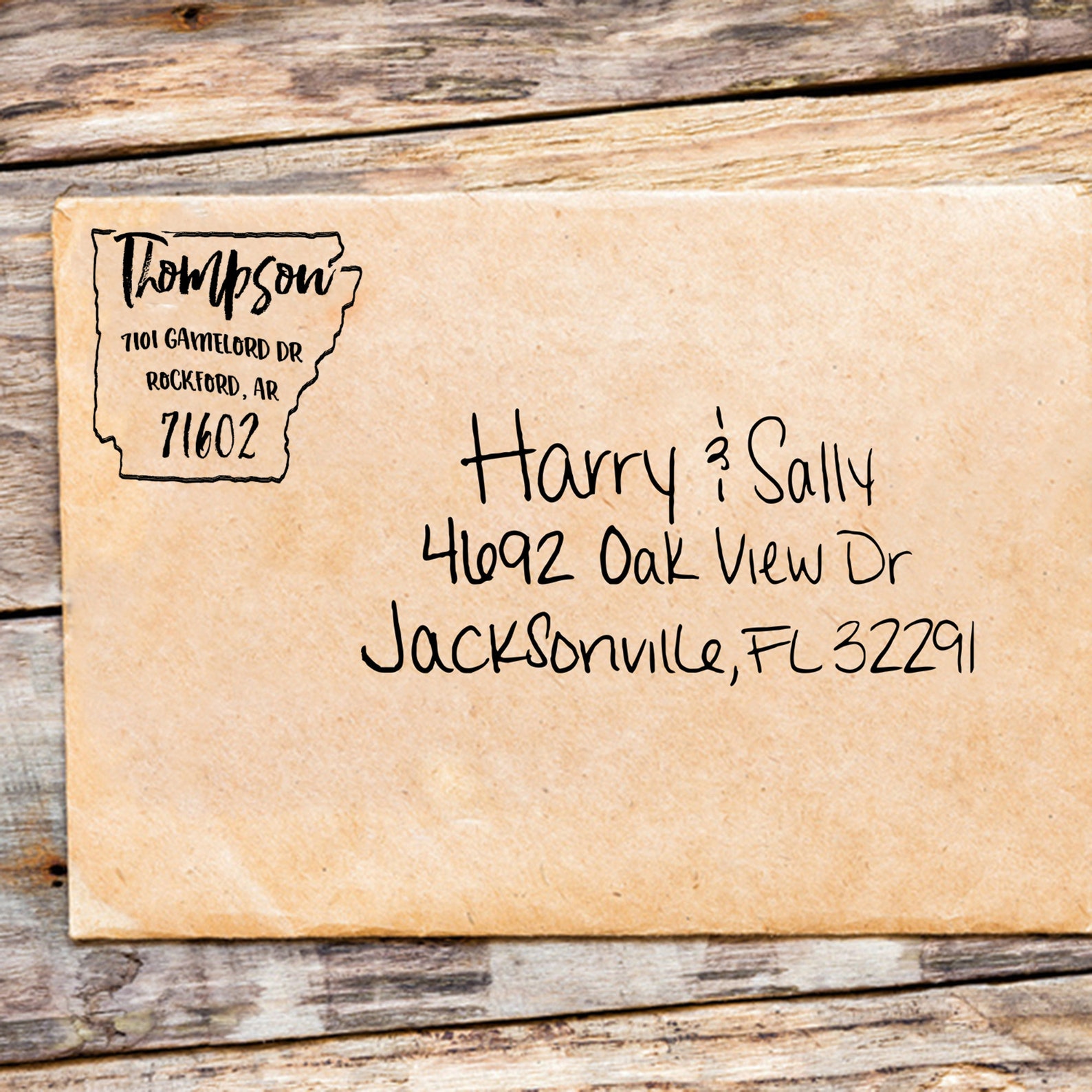 Custom Arkansas Address Stamp Personalized Arkansas Return Etsy