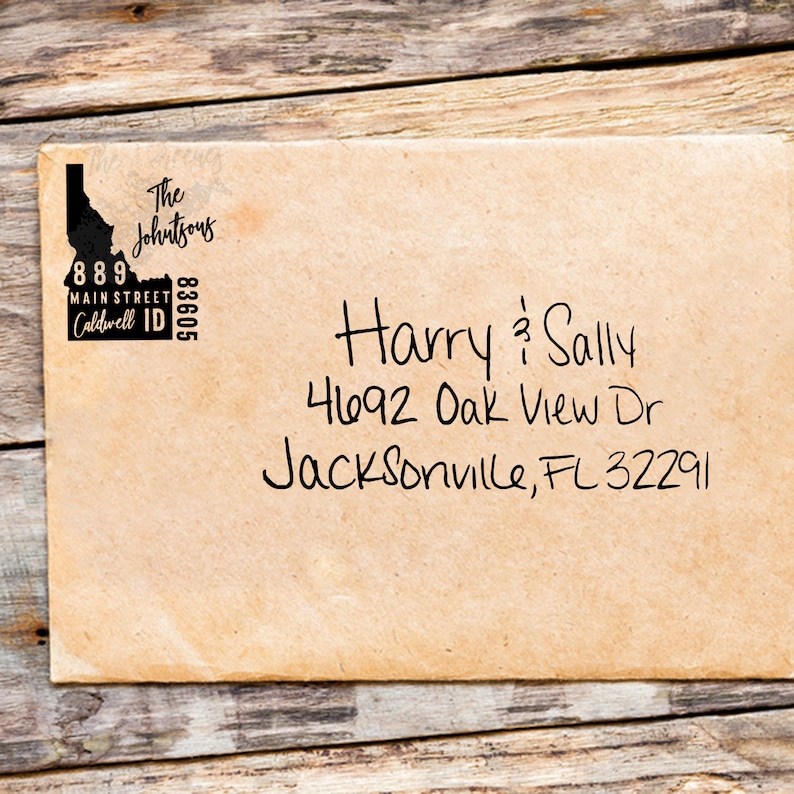 Custom Idaho Return Address Stamp Personalized Self Inking Etsy
