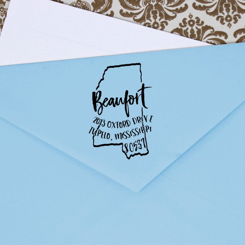 Custom Mississippi Address Stamp Personalized Mississippi Etsy