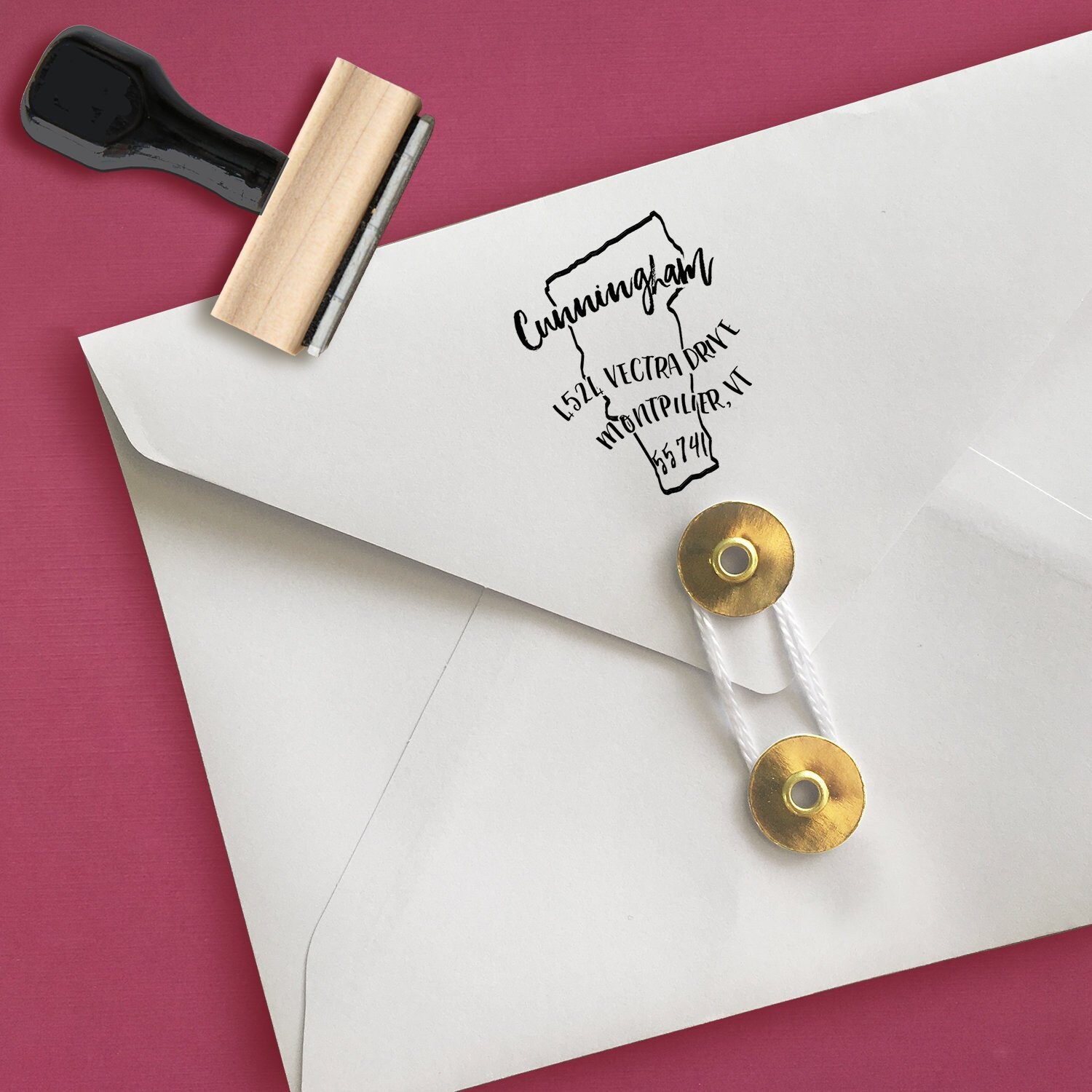 Vermont Stamp Custom Vermont Address Stamp Custom Vermont Etsy Nederland