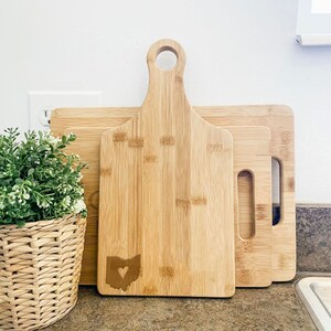 My Heart is in Ohio, Wooden Paddle Cutting Board