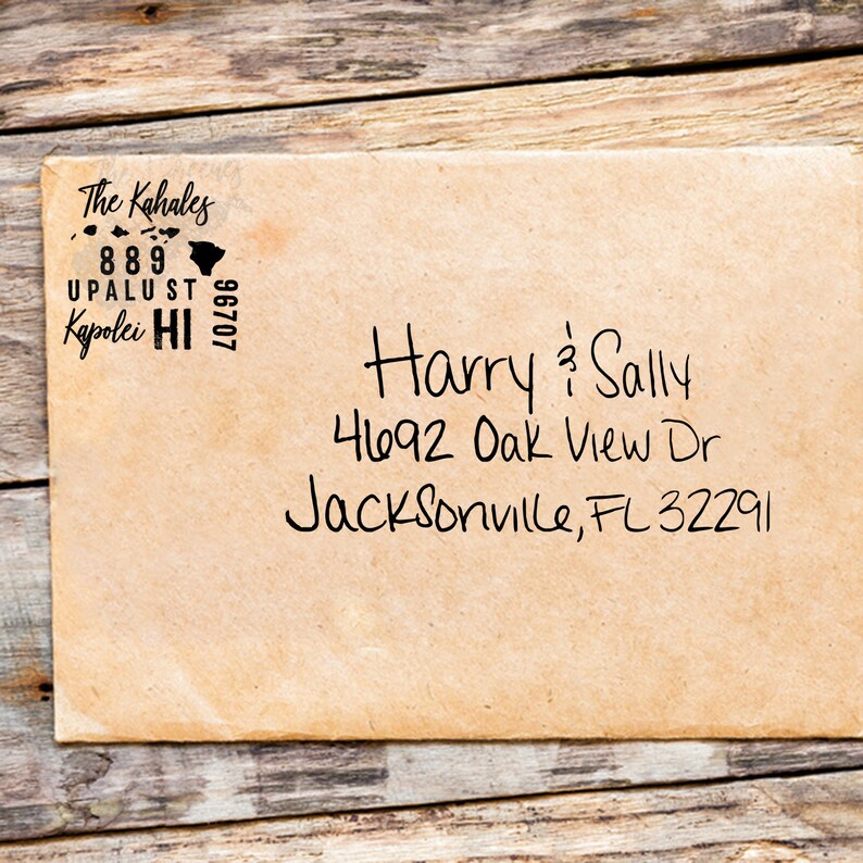 Personalized Self Inking State Stamp Hawaii Custom Hawaii Return Address Stamp