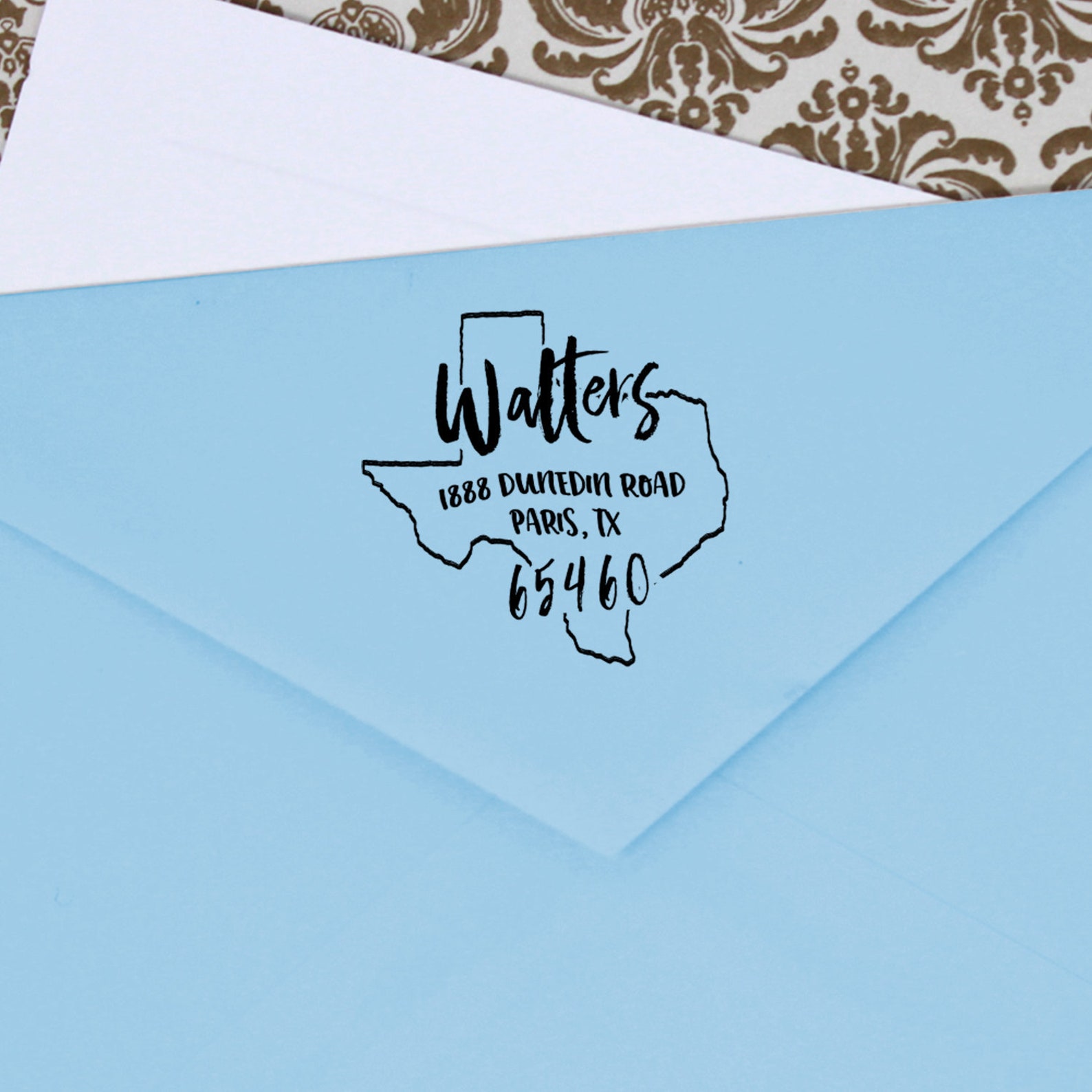 Custom Texas Address Stamp Personalized Texas Return Address Etsy