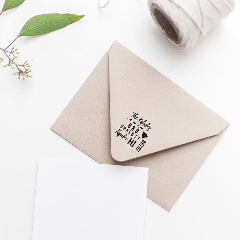 Personalized Self Inking State Stamp Hawaii Custom Hawaii Return Address Stamp