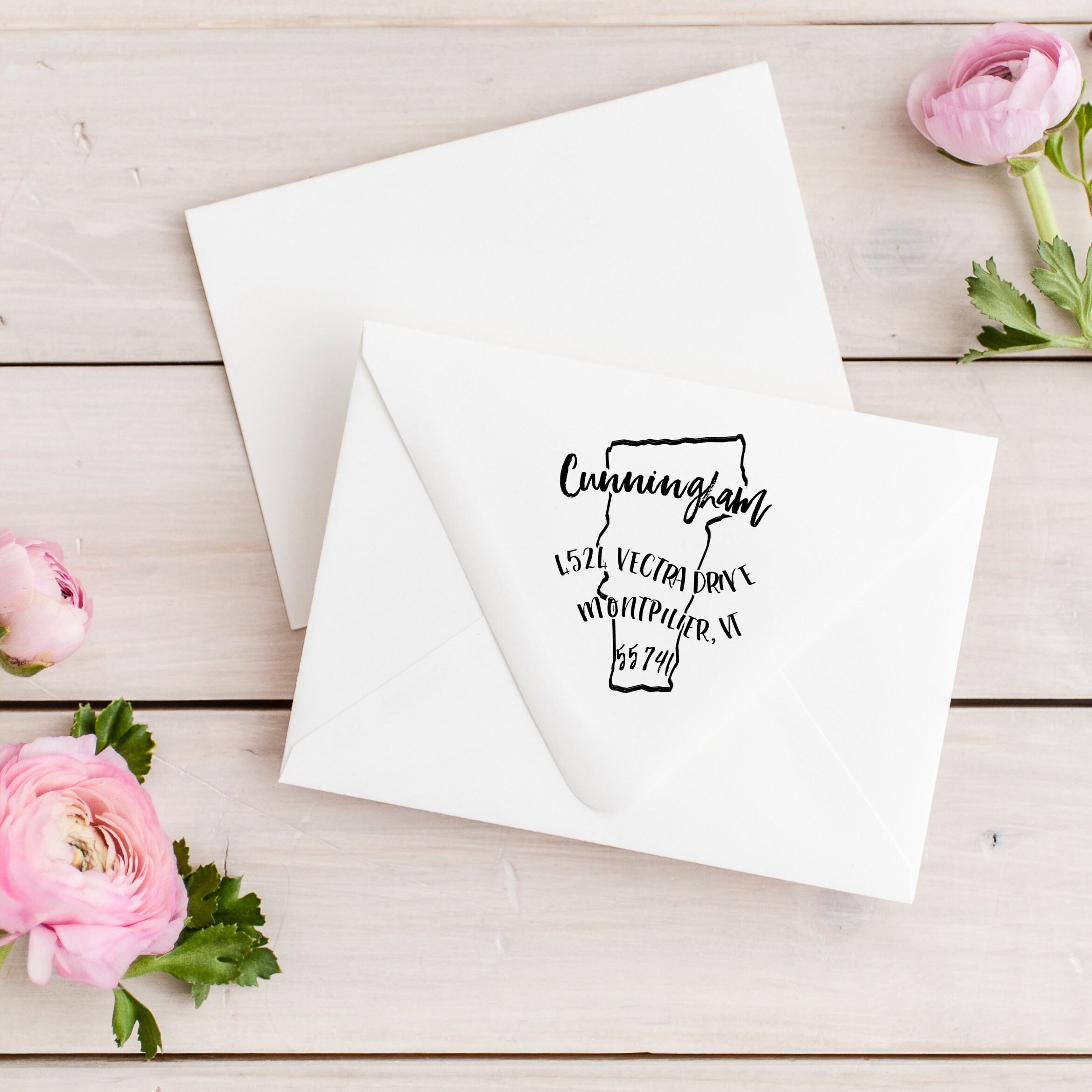 Vermont Stamp Custom Vermont Address Stamp Custom Vermont Etsy Nederland