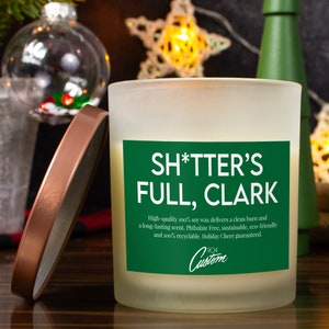 National Lampoon Inspired Holiday Candle Label White Elephant Gift Funny Funny Christmas Gag Gift image 5