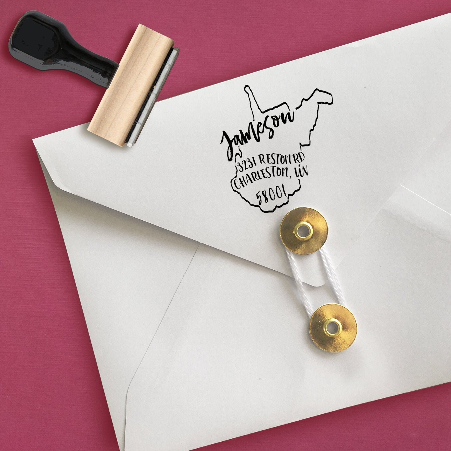 Custom West Virginia Address Stamp Personalized West Etsy