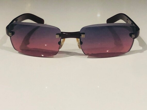 Gianfranco Ferre retro 1990s rimless Sunglasses