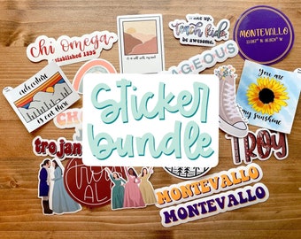 3 Sticker Bundle, sticker set, discount price, water bottle, laptop, car decal, gift for teen, teenager birthday present, gift for daughter