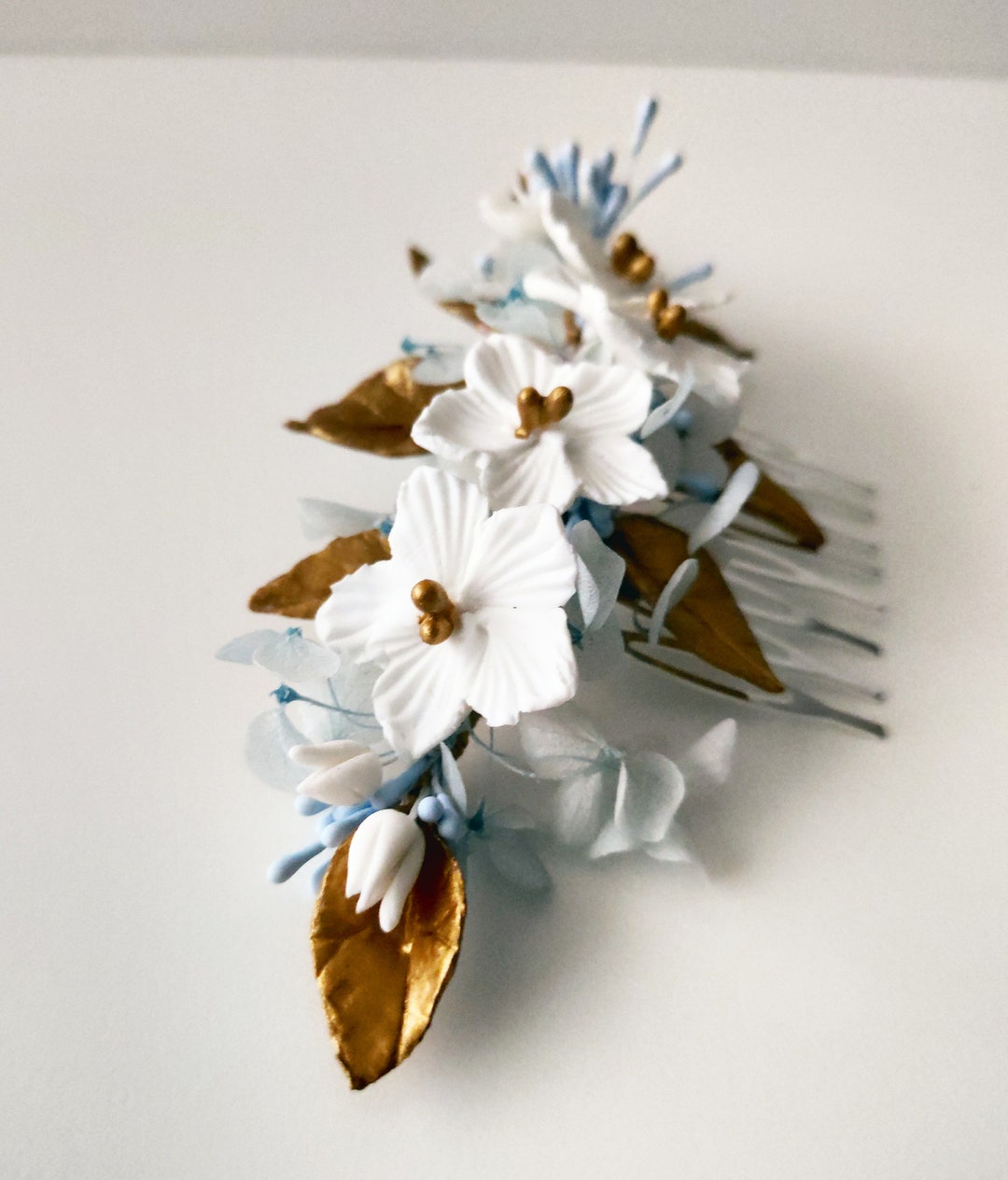 Blue Touch Headdress, Bridal Headdress, Guest Headdress, Wedding