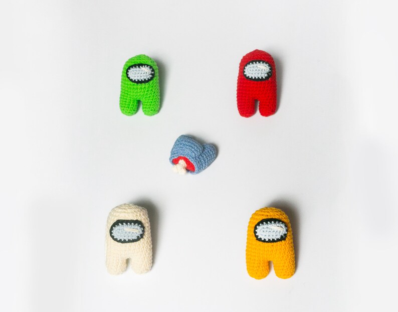 Among Us Plush Keychain Imposter Plush Among Us With Hat Among Etsy