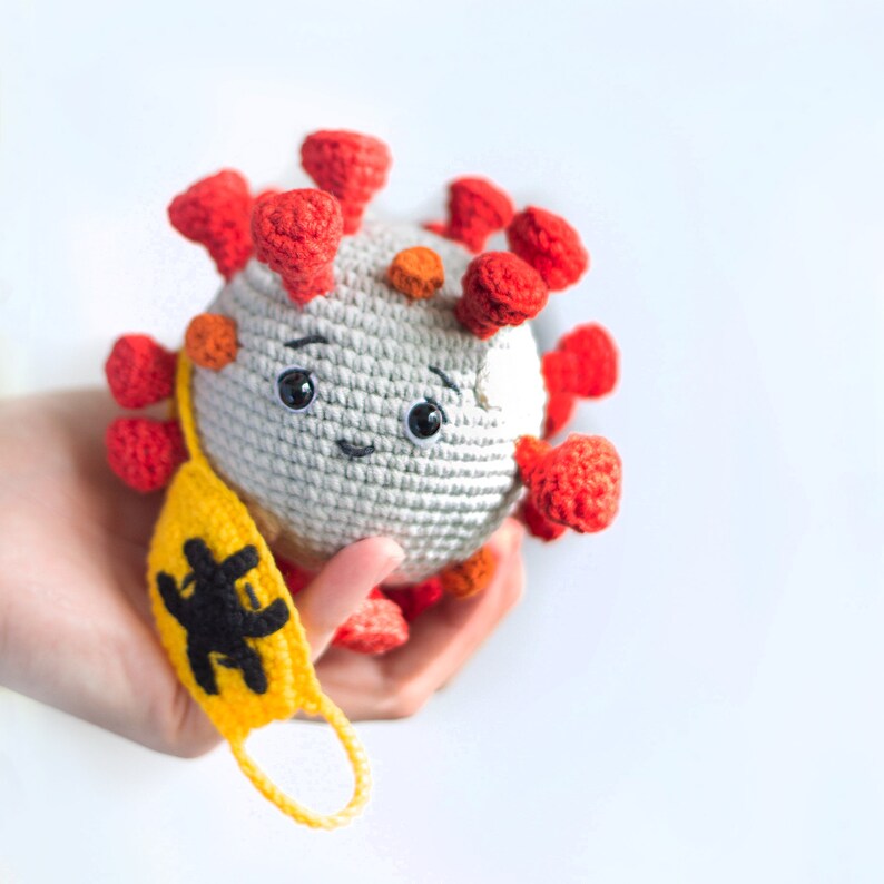 Virus toy plush virus stuffed animal knitted virus educational Etsy