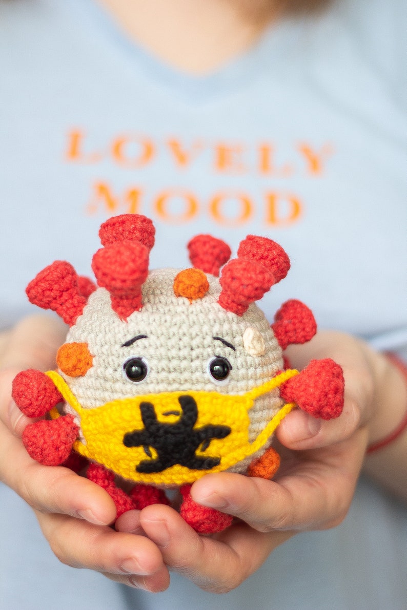 Virus toy plush virus stuffed animal knitted virus educational Etsy