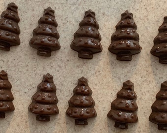 Dos docenas (24) de toppers de cupcakes de árbol de Navidad