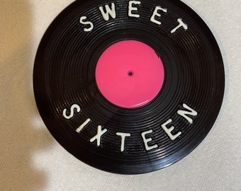 20cm Sweet Sixteen Schoko Schallplatte