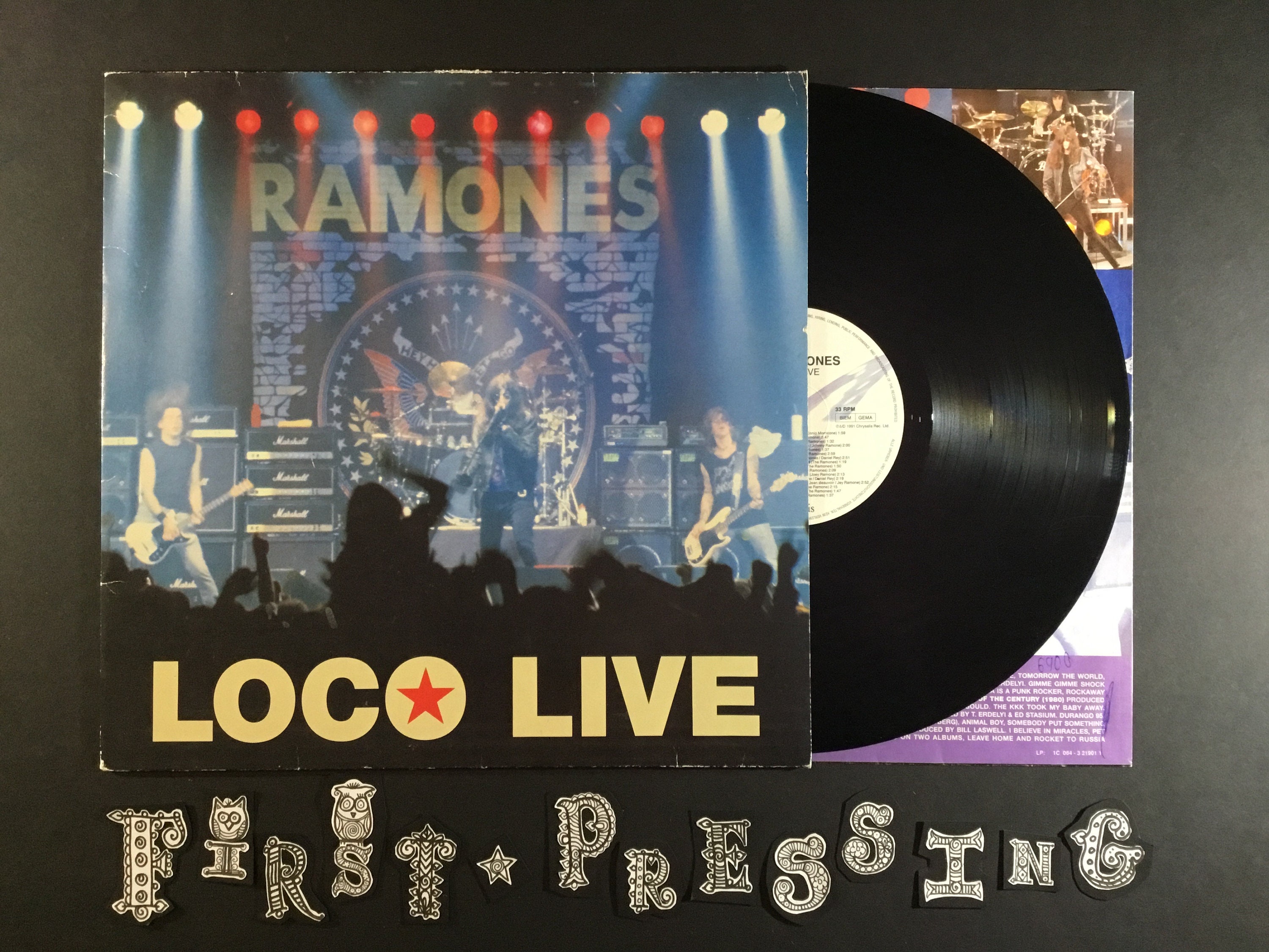 T-Shirt Unisex Ramones. Loco Live White - Rock Off