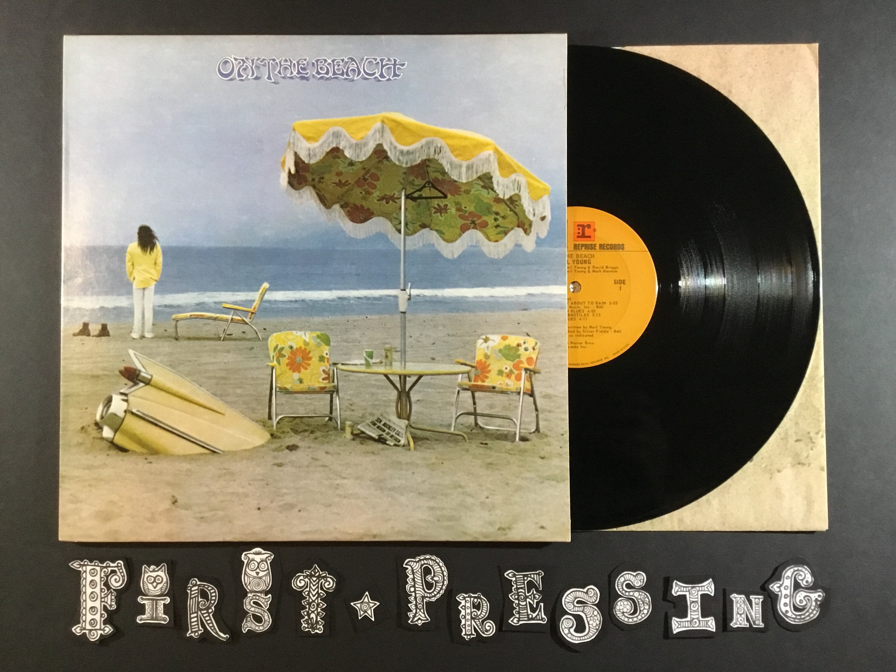NEIL YOUNG On The Beach LP original vinyl record album