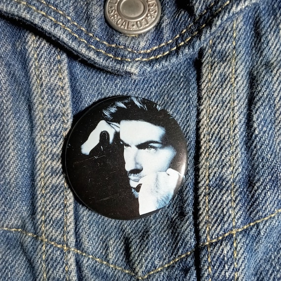 Vintage GEORGE MICHAEL Pin! Authentic 80s nostalgi