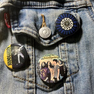 Soundgarden vintage 1990s pins from Mad Mona collection