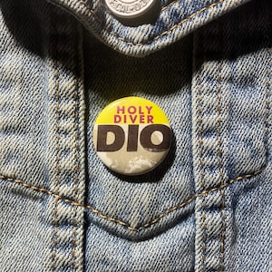 Dio vintage 1980s pin from Mad Mona collection Ronnie James Holy Diver