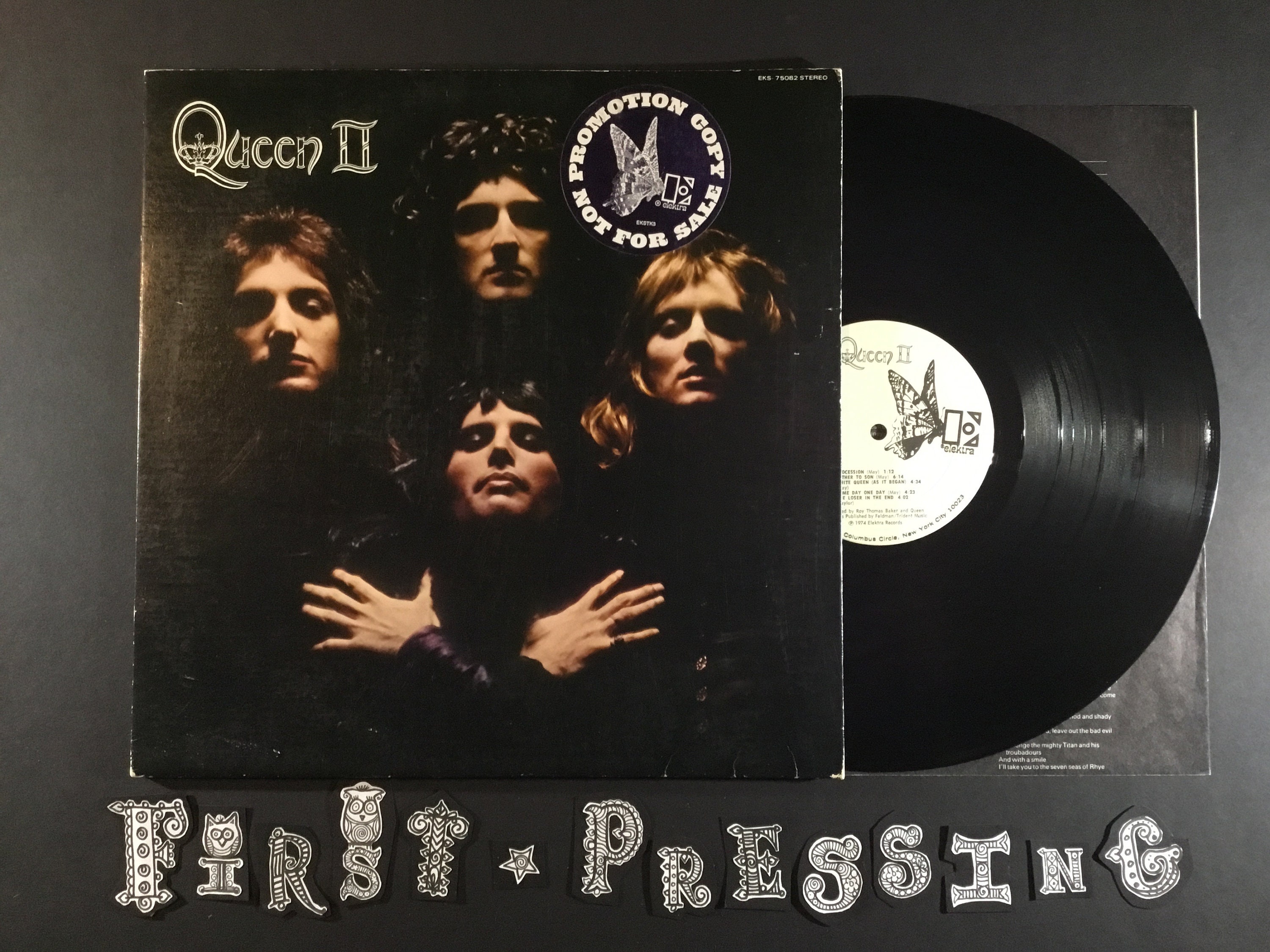 Promoción QUEEN II LP original de marca blanca radio disco de vinilo  promocional -  México