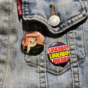 Loverboy vintage 1980s pins from Mad Mona collection
