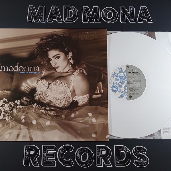 Madonna VG+ Like A Virgin PROMO white vinyl record