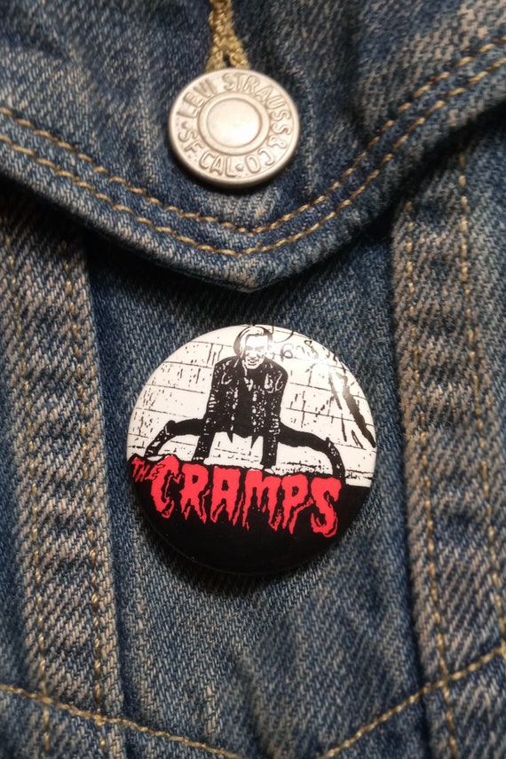 CRAMPS! vintage pinback punk button badge pin