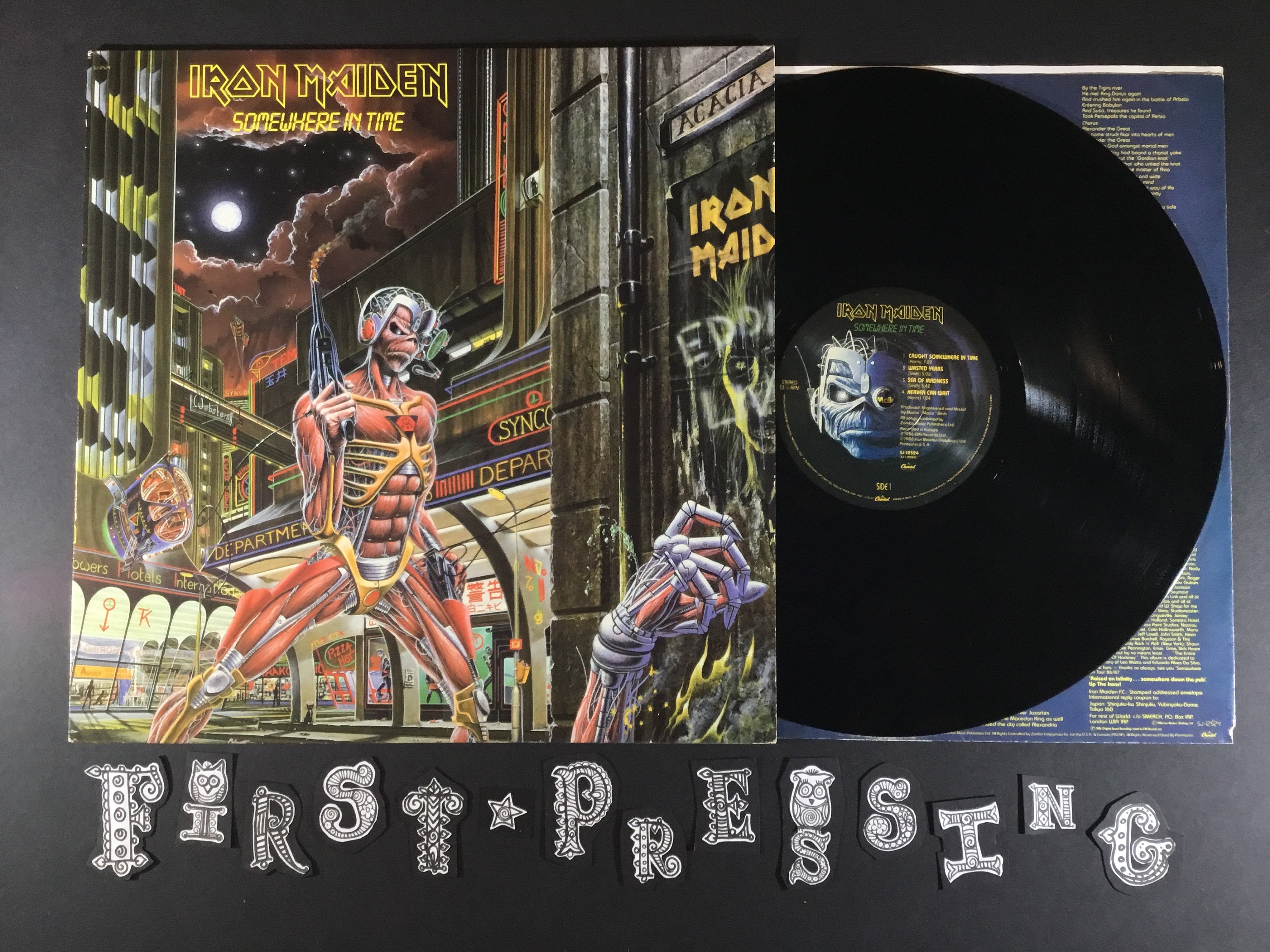 IRON MAIDEN Somewhere in Time LP Original Vinyl Record Album image