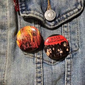WASP vintage 1980s pins from Mad Mona collection Blackie Lawless