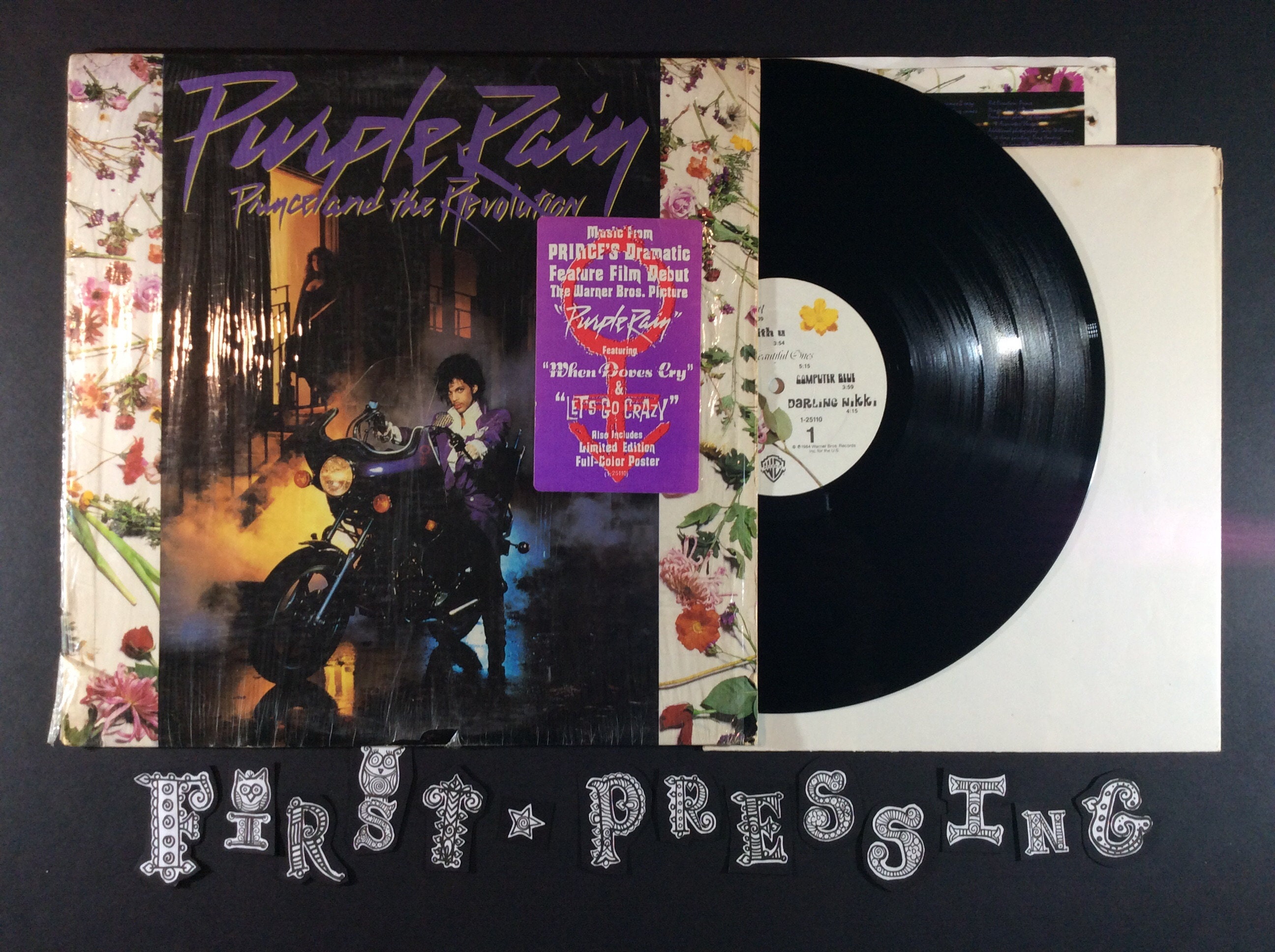 At bidrage Melbourne Anslået PRINCE Purple Rain LP Original Vinyl Record Album - Etsy