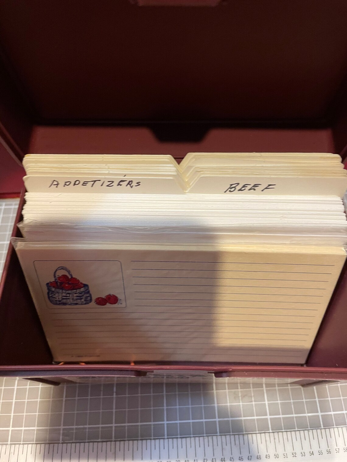 Recipe Box With Labels Cards Dividers Etsy