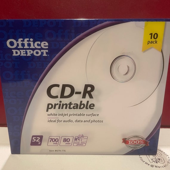 Office Depot CD-R Printable 10 Pack - Etsy