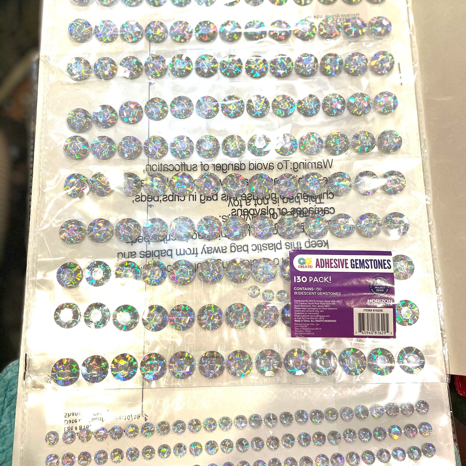 Adhesive Gemstones on a 12 X 9 Sheet. Clear Stones. Also 1/4 Etsy