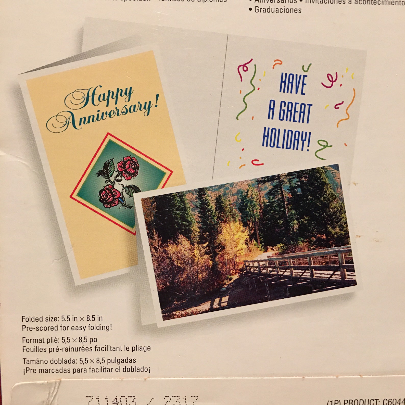 1.5 Pkg HP Glossy Blank Greeting Cards & Env Etsy