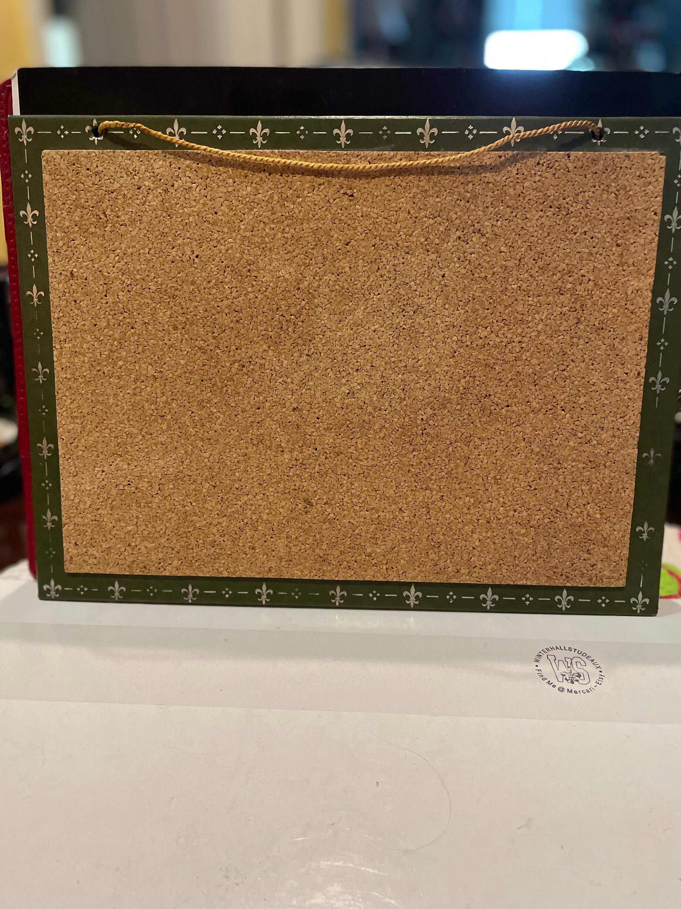 Metal Backed Hanging Cork Board Etsy