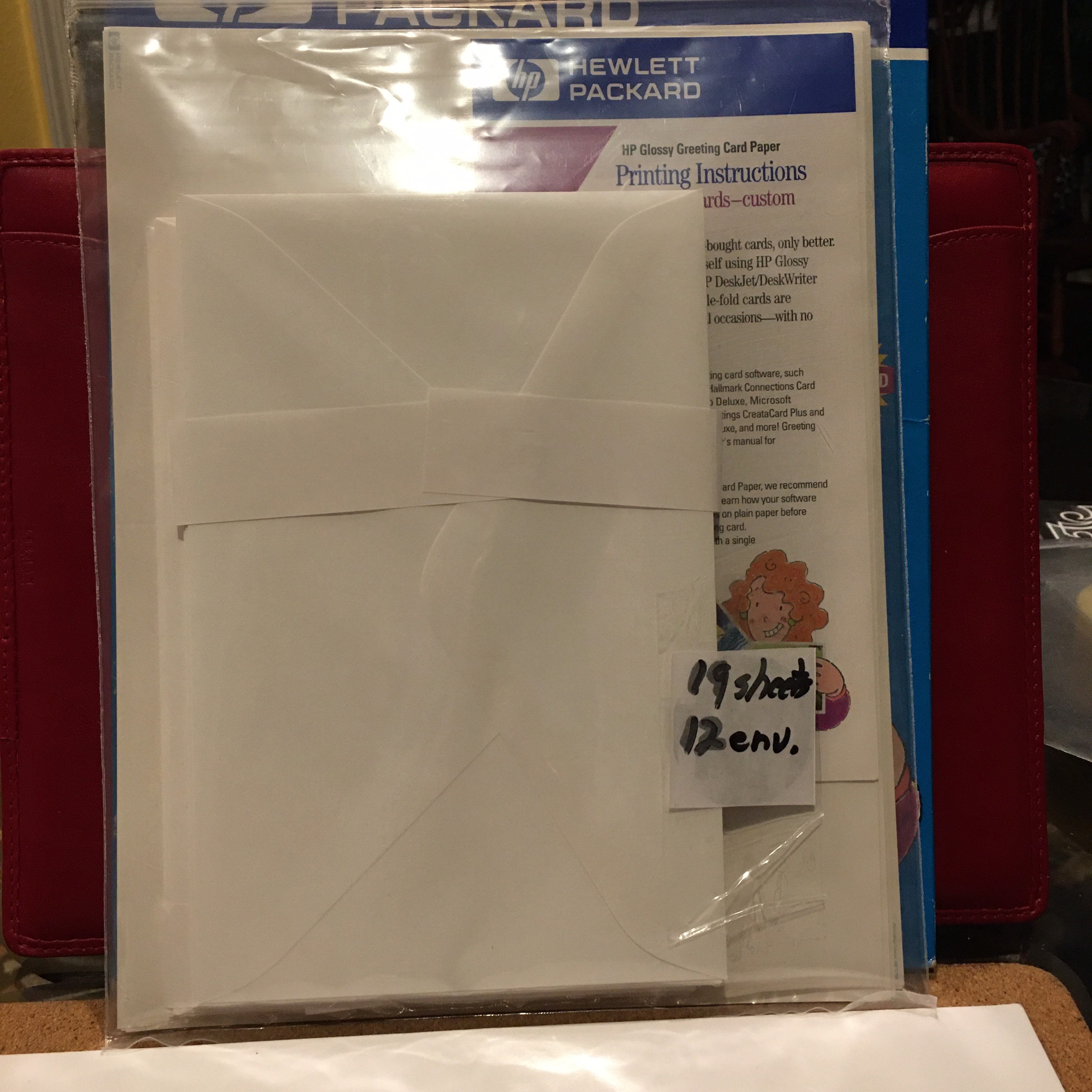 1.5 Pkg HP Glossy Blank Greeting Cards & Env Etsy