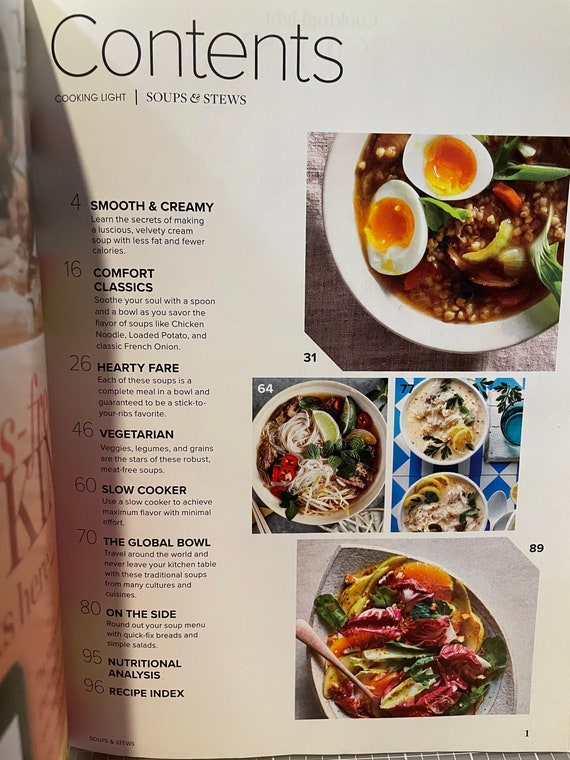Cooking Light Magazine Etsy