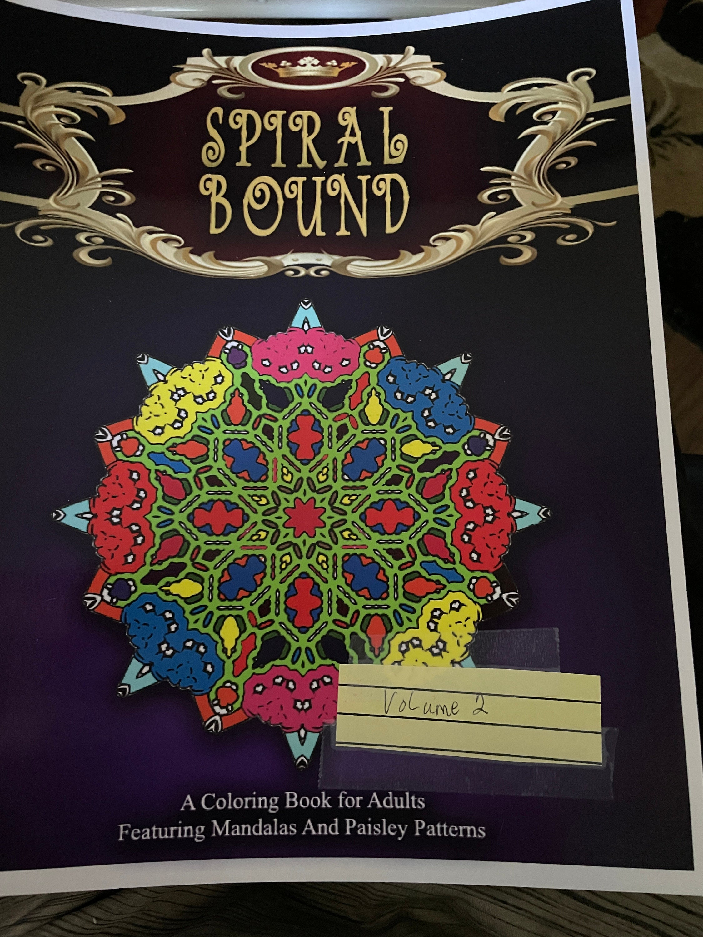 Spiral Bound Adult Coloring Book Choice 