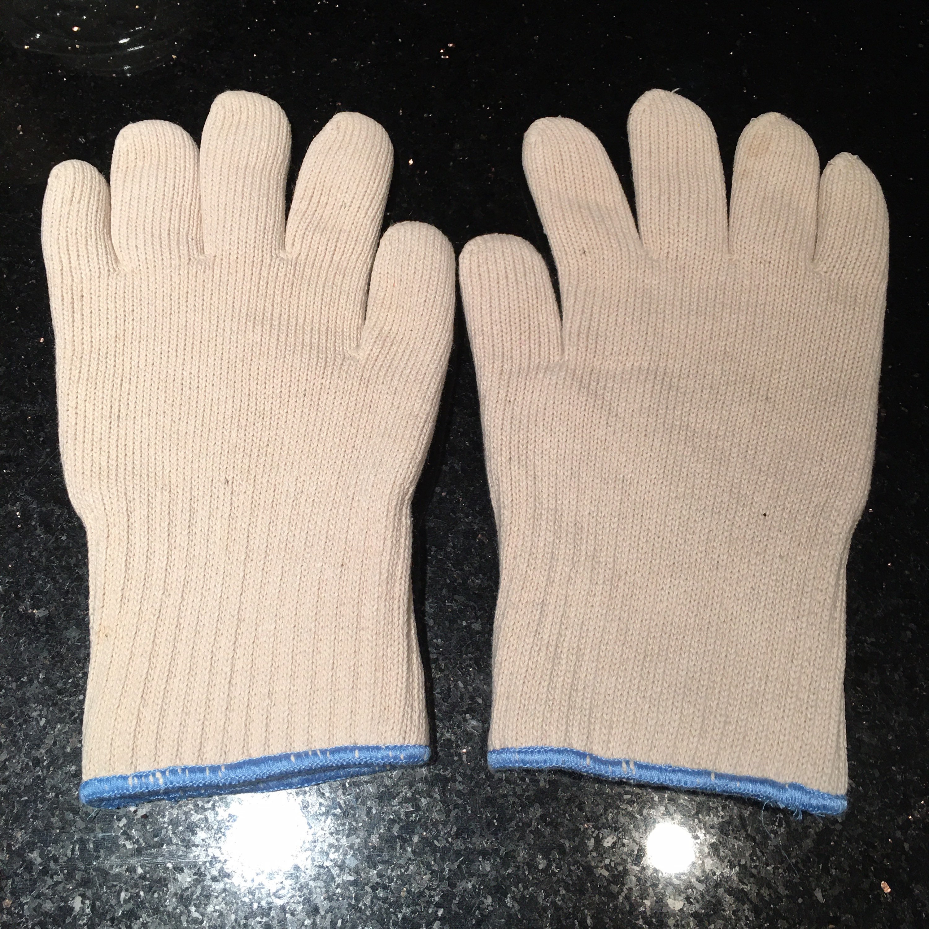 Retro woven linen winter mittens Vintage 80s warm bulky unusual work gloves with cotton batting lining Accessories Gloves & Mittens Gardening & Work Gloves 