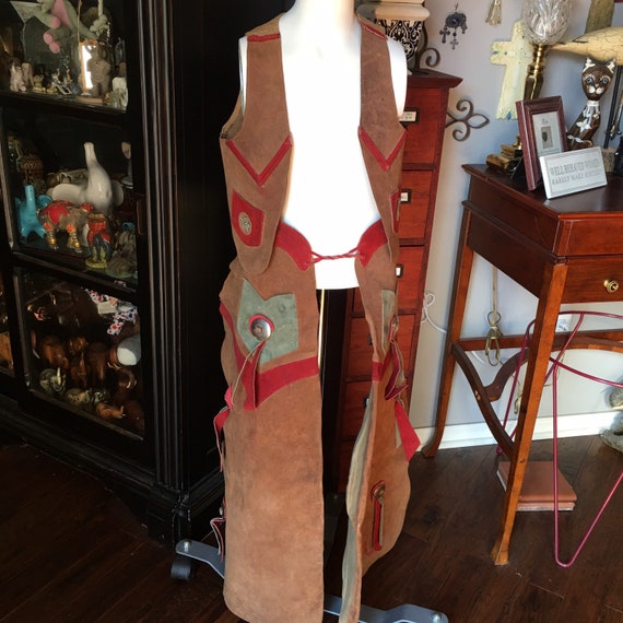 Childrens Chaps Set Vintage Leather 2 Piece Set