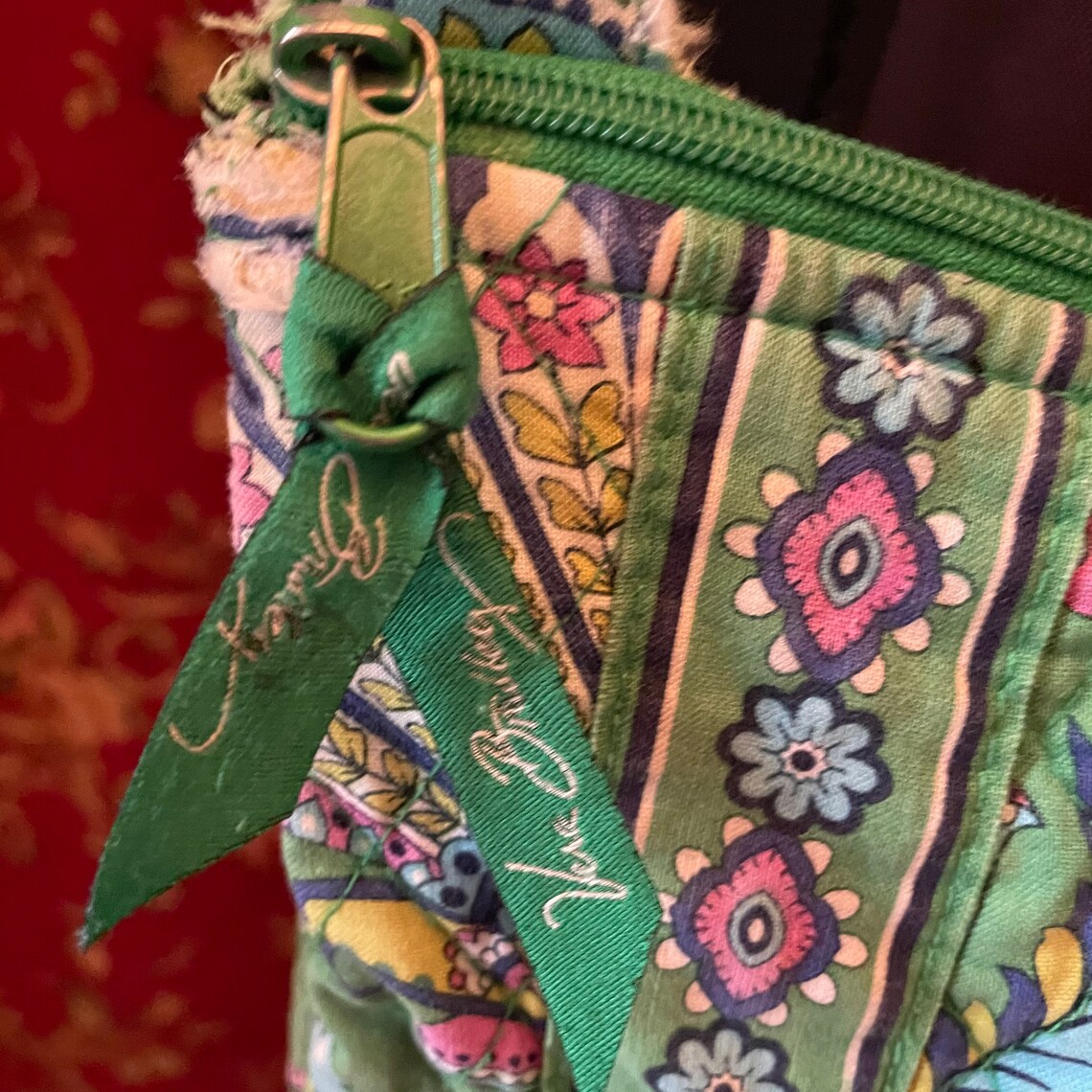 Vera Bradley Green Floral Tote Bag Etsy