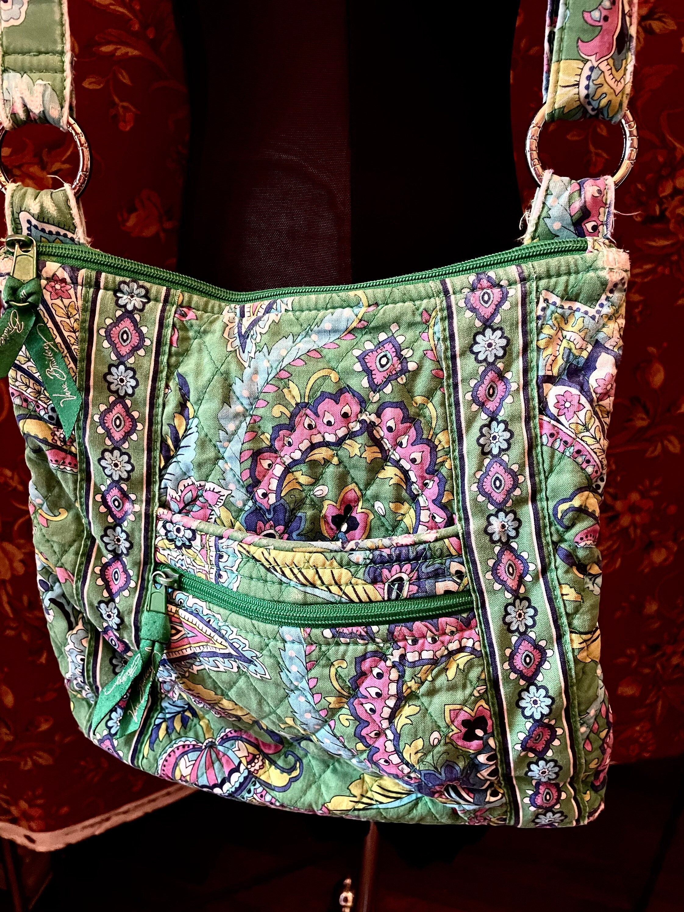 Vera Bradley Green Floral Tote Bag Etsy