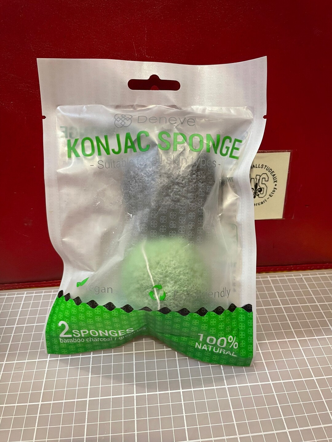 Set of 2 Konjac Sponges Etsy