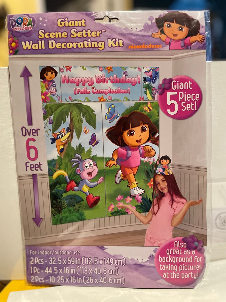 Dora the Explorer Wall Scene Happy Birthday - Etsy