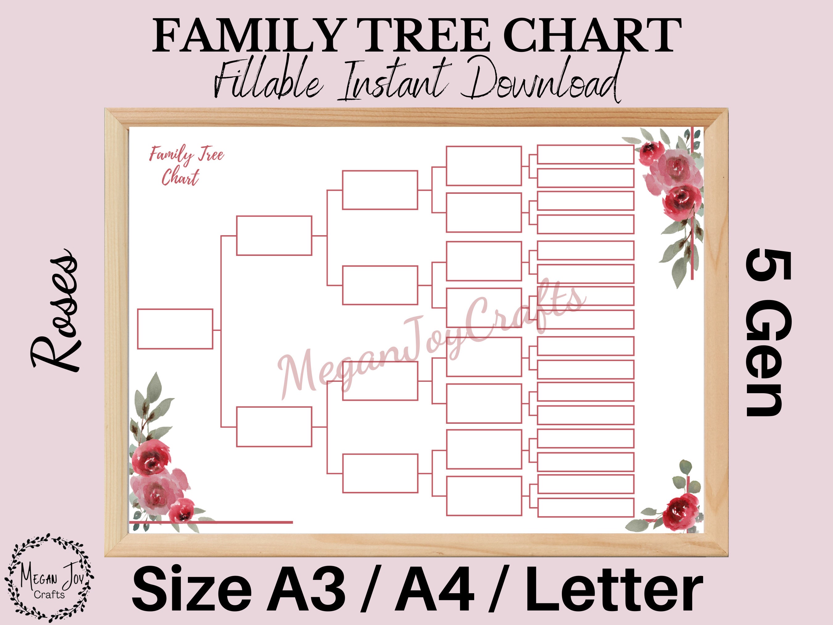 Remember Me Family Tree Floral: A blank family tree book with flowers on  the cover and genealogy charts to fill in.